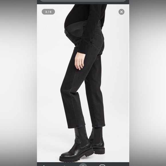 Paige Maternity Noella Straight Jeans Size 24 - Picture 5 of 6